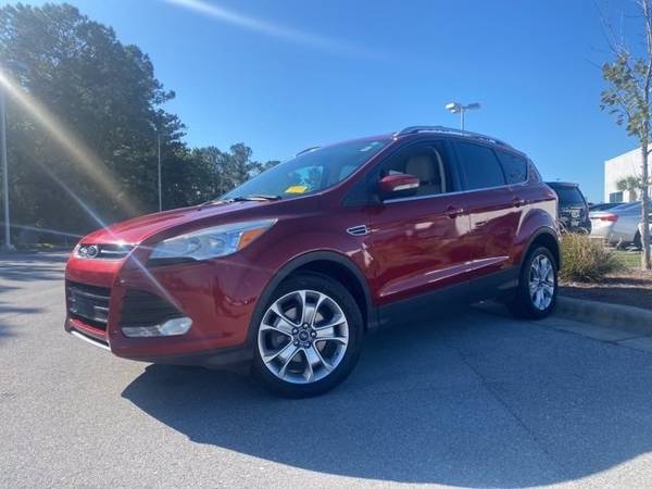 2015 Ford Escape Titanium suv Red - cars & trucks - by dealer -... for sale in Goldsboro, NC – photo 2