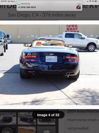 Aston Martin DB9 Volante - cars & trucks - by owner - vehicle... for sale in Monterey, CA – photo 7