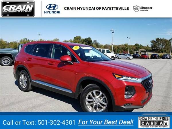 2019 Hyundai Santa Fe SE 2.4 suv Scarlet Red for sale in Fayetteville, AR