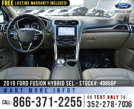 *** 2019 Ford Fusion Hybrid SEL *** ActiveX Seats - Bluetooth -... for sale in Alachua, FL – photo 14