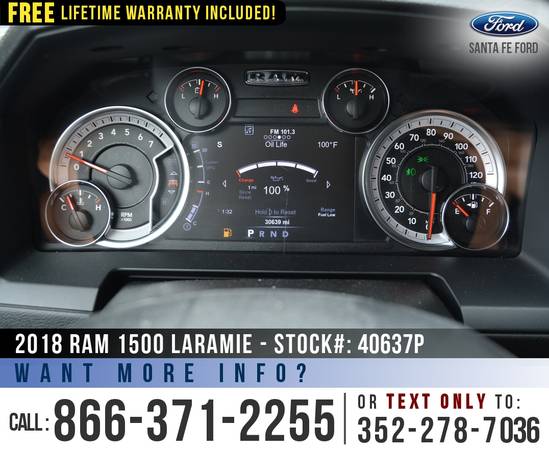 2018 RAM 1500 LARAMIE 4WD *** Bluetooth, Leather Seats, Bedliner ***... for sale in Alachua, FL – photo 11