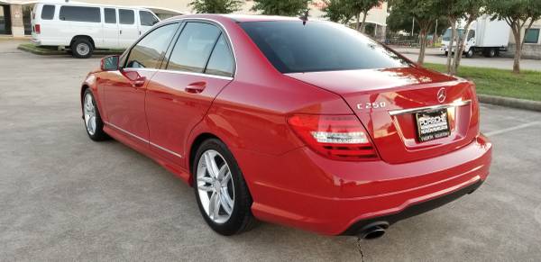 2013 MERCEDES-BENZ C250 RED for sale in Houston, TX – photo 6