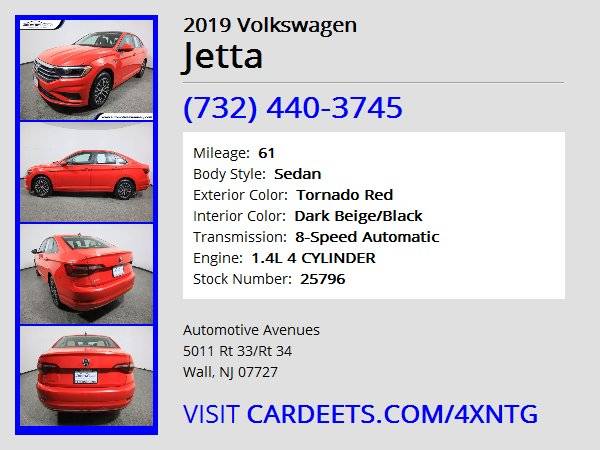 2019 Volkswagen Jetta, Tornado Red - cars & trucks - by dealer -... for sale in Wall, NJ – photo 22