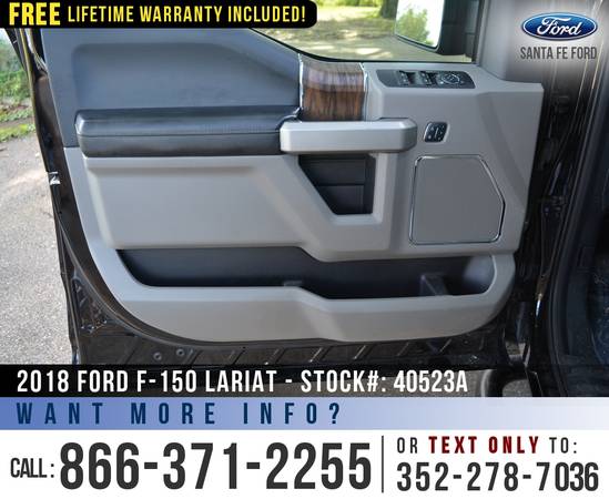 2018 Ford F150 Lariat 4WD *** Leather Seats, SYNC, Touchscreen *** -... for sale in Alachua, FL – photo 8