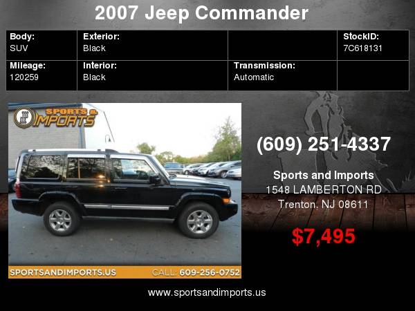 2007 Jeep Commander Overland 4WD for sale in Trenton, NJ – photo 2