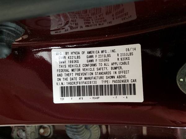 2015 Honda Accord EX-L SKU:FA009130 Sedan for sale in Plano, TX – photo 24