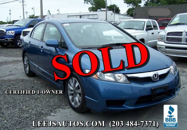 *2009 HONDA CIVIC EX*CERTFIED 1-OWNER*V-TEC*EPA 36 MPG*VERY GOOD... for sale in North Branford , CT