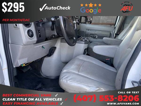 295/mo - 2012 Ford E350 E 350 E-350 Super Duty Cargo Van 3D 3 D 3-D for sale in Kissimmee, FL – photo 9