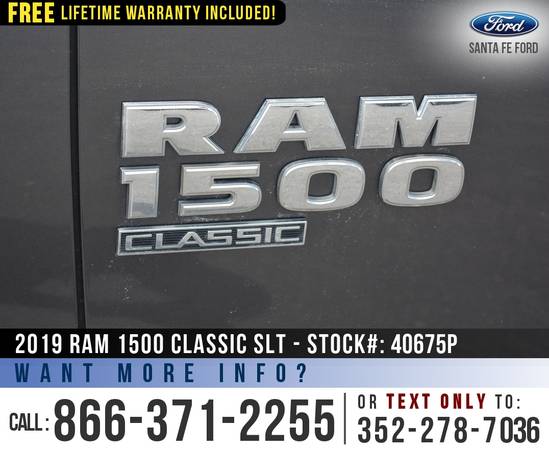 *** 2019 Ram 1500 Classic SLT *** Bluetooth - Flex Fuel - Camera -... for sale in Alachua, FL – photo 9