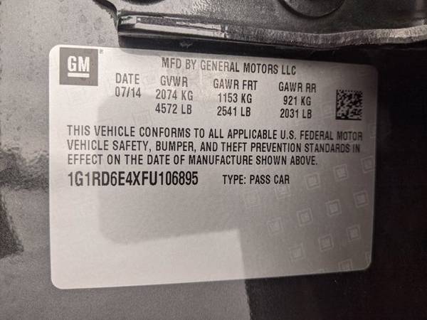 2015 Chevrolet Volt Premium SKU: FU106895 Hatchback for sale in Dallas, TX – photo 23