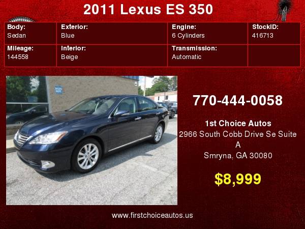 2011 Lexus ES 350 4dr Sdn for sale in Smryna, GA – photo 5