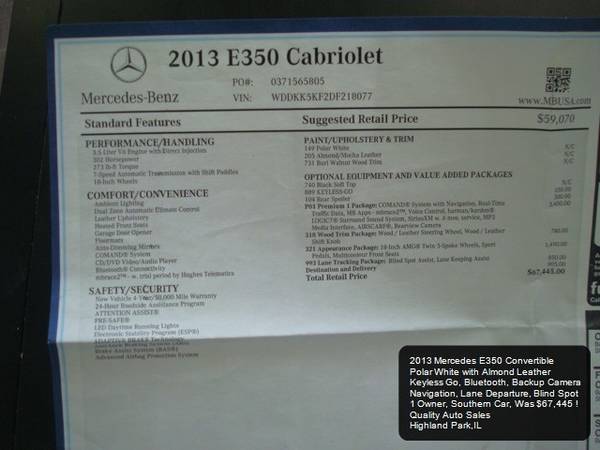 2013 Mercedes-Benz E-Class E350 Cabriolet Convertible CLK350 WE SHIP... for sale in Highwood , IL – photo 14