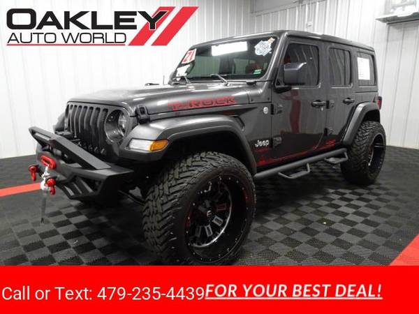 2021 Jeep Wrangler T-ROCK One Touch sky POWER Top Unlimited 4X4 suv for sale in Branson West, AR