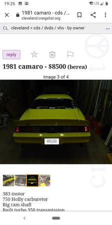 1981 camaro for sale in Berea, OH – photo 3