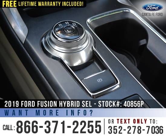 *** 2019 Ford Fusion Hybrid SEL *** ActiveX Seats - Bluetooth -... for sale in Alachua, FL – photo 16