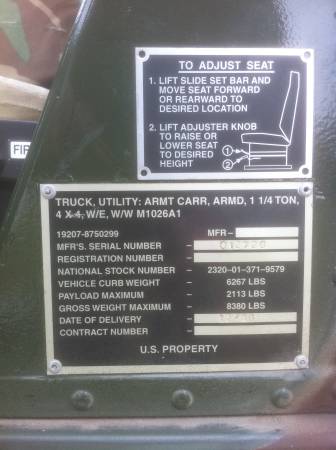 Military Hmmwv slantback for sale in COWETA, OK – photo 7