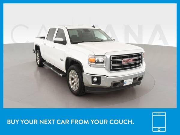 2015 GMC Sierra 1500 Crew Cab SLT Pickup 4D 5 3/4 ft pickup White for sale in Lewisville, TX – photo 12