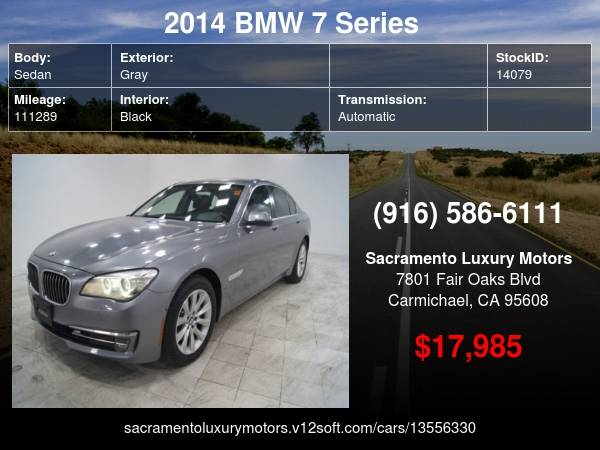 2014 BMW 7 Series 740i LOADED 740LI 750I 750LI WARRANTY BLACK FIRDAY... for sale in Carmichael, CA – photo 24
