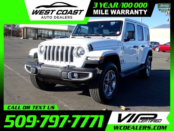 516/mo - 2020 Jeep Wrangler Unlimited Sahara - - by for sale in Moses Lake, WA – photo 4