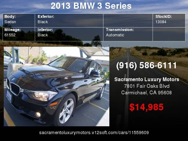 2013 BMW 3 Series 328i LOW MILES NAVIGATION WARRANTY with for sale in Carmichael, CA – photo 24