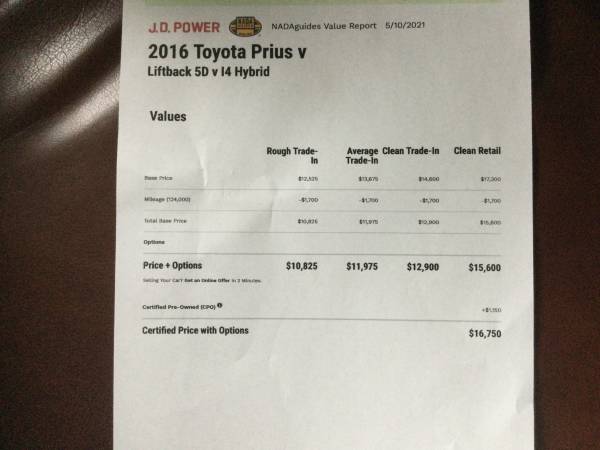 2016 Toyota Prius V 1 Owner 44mpg city for sale in Benton, LA – photo 11