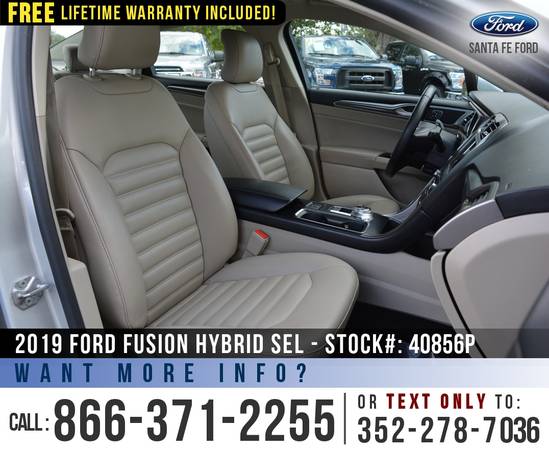 *** 2019 Ford Fusion Hybrid SEL *** ActiveX Seats - Bluetooth -... for sale in Alachua, GA – photo 22