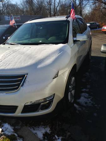 2013 Chevy Traverse AWD white with 146 k miles - cars & trucks - by... for sale in Utica, MI – photo 3