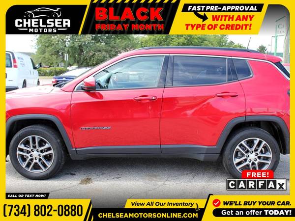 $281/mo - 2017 Jeep New Compass Latitude 4WD! - Easy Financing! -... for sale in Chelsea, MI – photo 3