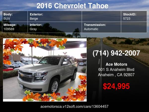 2016 Chevrolet Tahoe LS Sport Utility 4D Easy Financing, All... for sale in Anaheim, CA – photo 24