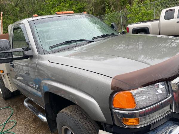 2006 GMC Sierra 3500 diesel flatbed dump 4x4 - - by for sale in Canton, OH – photo 3