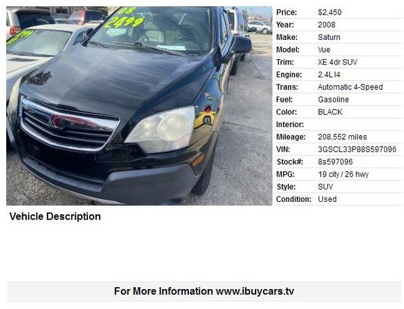 2008 Saturn Vue XE 4dr SUV 208552 Miles - cars & trucks - by dealer... for sale in Houston, TX – photo 2