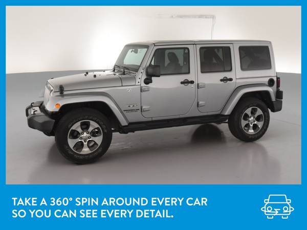 2017 Jeep Wrangler Unlimited Sahara Sport Utility 4D suv Silver for sale in Memphis, TN – photo 3