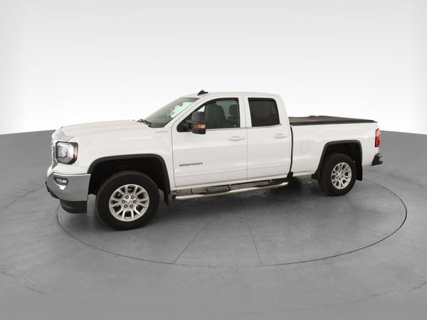 2018 GMC Sierra 1500 Double Cab SLE Pickup 4D 6 1/2 ft pickup White... for sale in Washington, District Of Columbia – photo 4