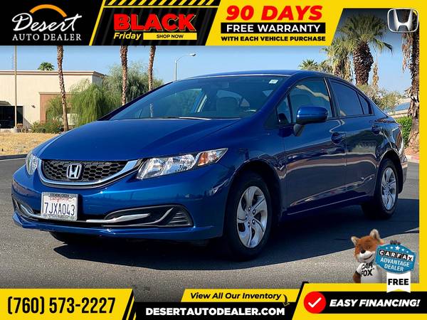 2014 Honda Civic LOW MILES LX Sedan without the headache - cars &... for sale in Palm Desert , CA – photo 10