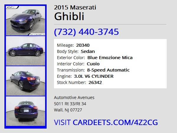 2015 Maserati Ghibli, Blue Emozione Mica - cars & trucks - by dealer... for sale in Wall, NJ – photo 22