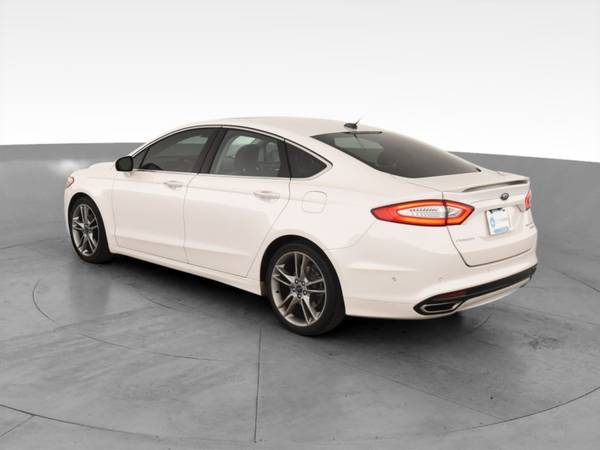 2013 Ford Fusion Titanium Sedan 4D sedan White - FINANCE ONLINE -... for sale in Visalia, CA – photo 7