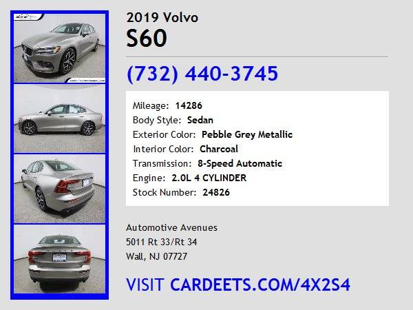 2019 Volvo S60, Pebble Grey Metallic - cars & trucks - by dealer -... for sale in Wall, NJ – photo 22