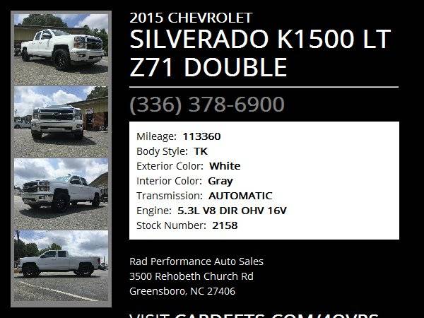 2015 CHEVROLET SILVERADO K1500 LT Z71 DOUBLE for sale in Greensboro, NC – photo 22