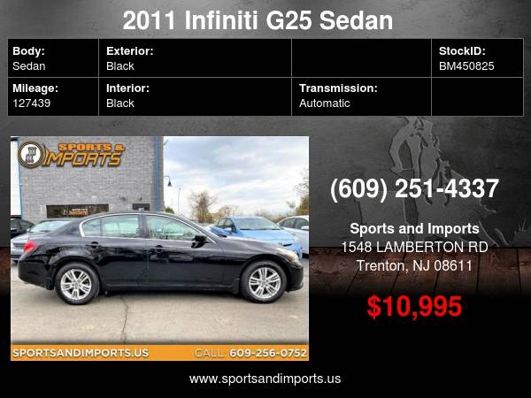 2011 Infiniti G25 Sedan 4dr x AWD - cars & trucks - by dealer -... for sale in Trenton, NJ – photo 2