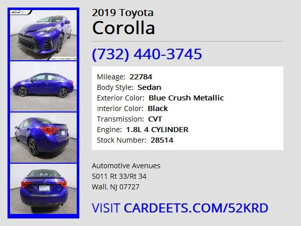 2019 Toyota Corolla, Blue Crush Metallic - - by dealer for sale in Wall, NJ – photo 22