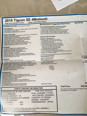 2016 Volkswagen Tiguan - cars & trucks - by owner - vehicle... for sale in El Paso, TX – photo 4