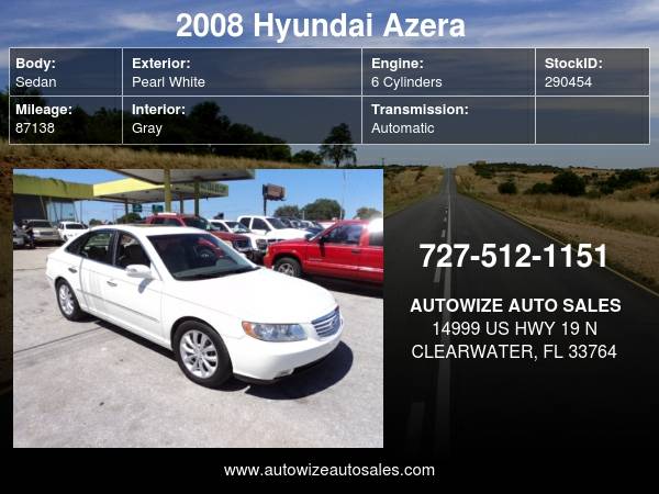 2008 Hyundai Azera Limited V6 3 8L - - by dealer for sale in Clearwater, FL – photo 8