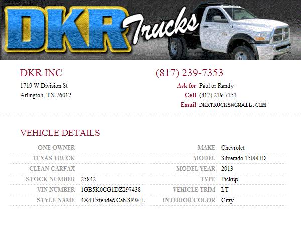 2013 Chevrolet 3500 HD Extended Cab 4x4 V8 SRW Service Utility Bed for sale in Arlington, KS – photo 24