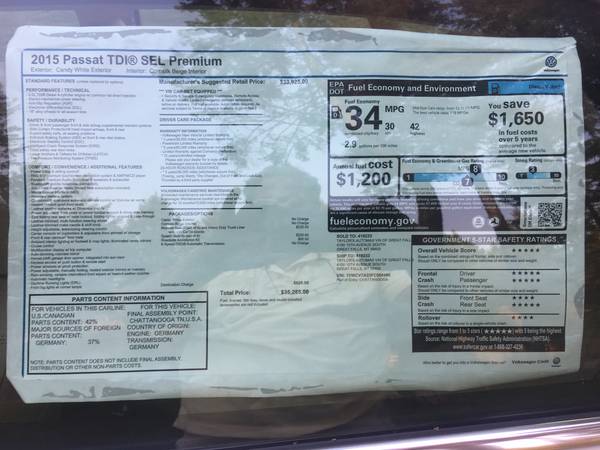 2015 VW Passat for sale in Kalispell, OR – photo 8