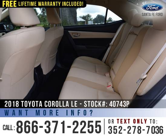 ‘18 Toyota Corolla LE *** Touchscreen, Cruise Control, Bluetooth ***... for sale in Alachua, FL – photo 18