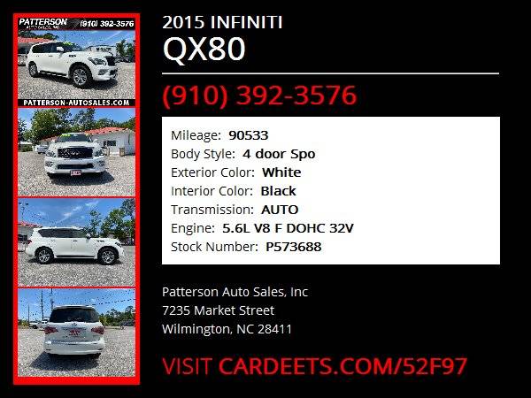 2015 INFINITI QX80 - - by dealer - vehicle automotive for sale in Wilmington, NC – photo 22