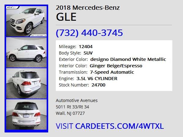2018 Mercedes-Benz GLE, designo Diamond White Metallic - cars &... for sale in Wall, NJ – photo 22