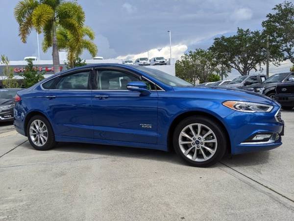 2017 Ford Fusion Energi Lightning Blue Metallic SEE IT TODAY! - cars... for sale in Naples, FL – photo 2