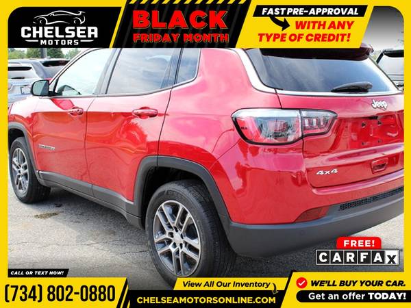 $281/mo - 2017 Jeep New Compass Latitude 4WD! - Easy Financing! -... for sale in Chelsea, MI – photo 4