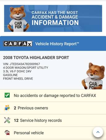 2008 Toyota Highlander Sport, Clean Title, No Accidents & Very Well for sale in Centreville, District Of Columbia – photo 18